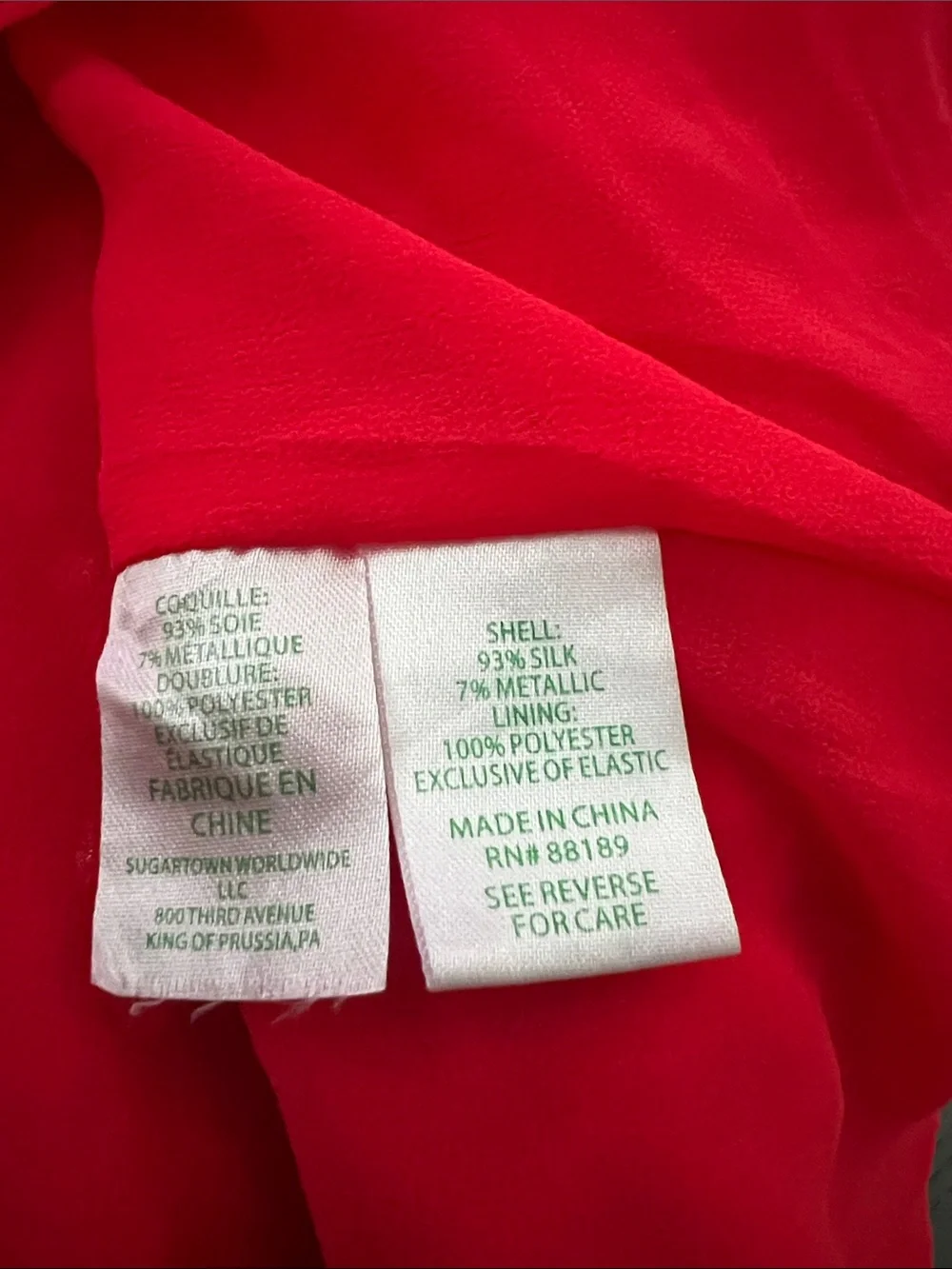 Lilly Pulitzer silk Idina ruby Red Polka Dot Puff Sleeve Blouse size Small